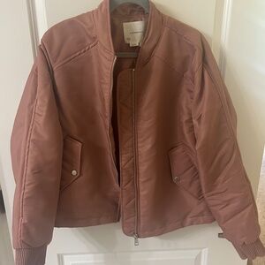 Anthropologie Pink Bomber Jacket